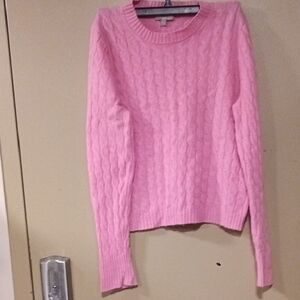 J. Crew Light Pink Cable Knit Sweater